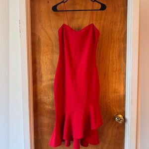 Likely Midi Dress, Red, Size 2